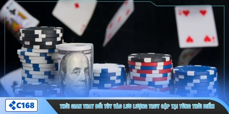 Thời gian thay đổi tùy vào lưu lượng truy cập tại từng thời điểm