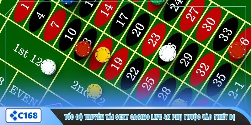 Tốc độ truyền tải Sexy Casino Live 4K phụ thuộc vào thiết bị
